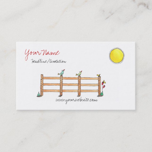 Good Morning Sun Business Card Visitenkarte (Vorderseite)