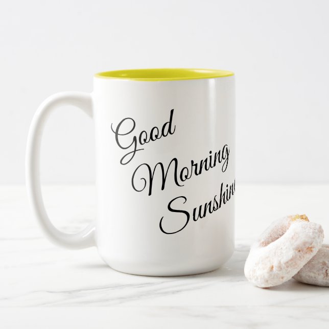 Good Morning Sunshine and Lemons Coffee Mug (Avec donut)