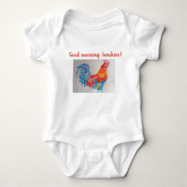 Good Morning Sunshine Baby Bodysuit Roter Hahn Baby Strampler