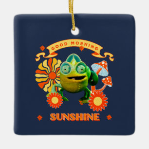 Good Morning Sunshine Funny Chameleon Keramikornament