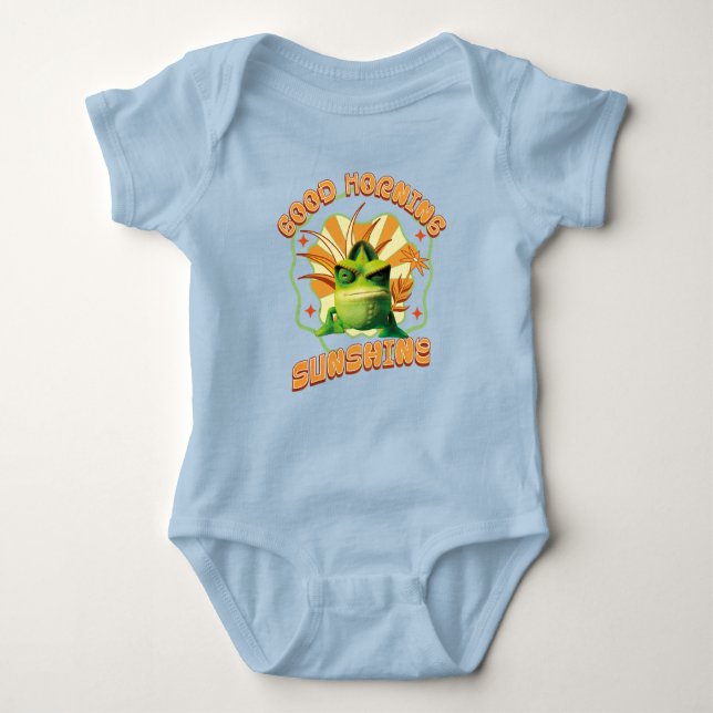 Good Morning Sunshine Funny Grumpy Chameleon Baby Strampler (Vorderseite)