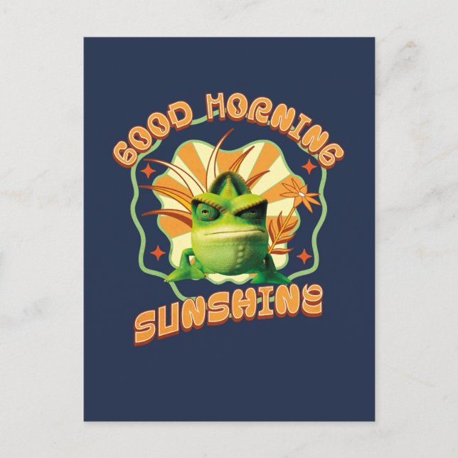 Good Morning Sunshine Funny Grumpy Chameleon Postkarte (Vorderseite)