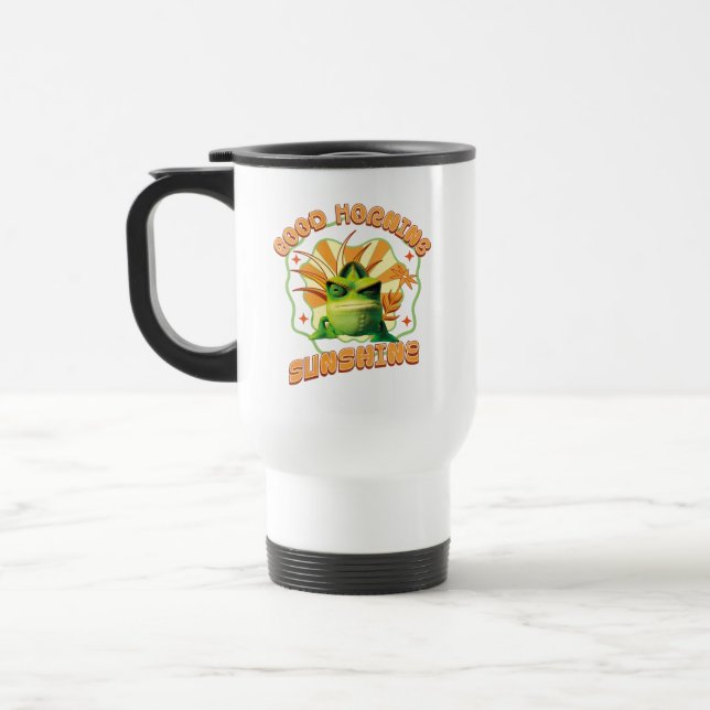 Good Morning Sunshine Funny Grumpy Chameleon Reisebecher (Links)
