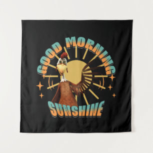 Good Morning Sunshine Funny Rooster Wandteppich