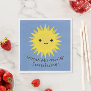 Good Morning Sunshine Niedlich Kawaii Sun Napkins Serviette