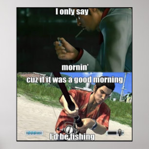 Good Morning Yakuza Meme Poster