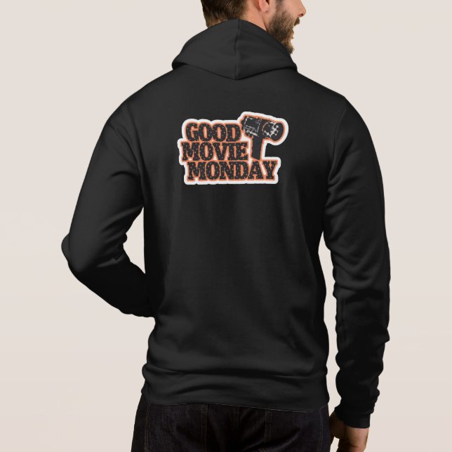 Good Movie Monday Zip Up Hoodie (Black, Unisex) (Rückseite)