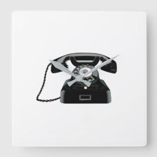 **GOOD OLD DAYS PHONE** CLOCK QUADRATISCHE WANDUHR