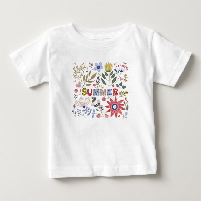 Good School, Hello Summer und Blume Baby T-shirt (Vorderseite)