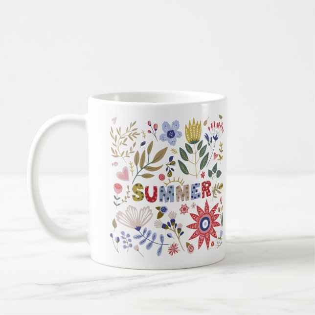 Good School, Hello Summer und Blume Kaffeetasse (Links)