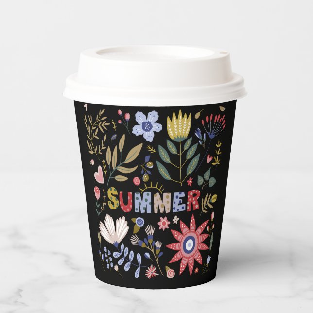 Good School, Hello Summer und Blume Pappbecher (Vorderseite)