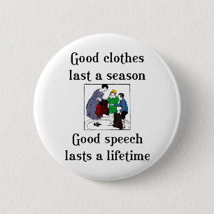 Good Speech School Sprichwort Button