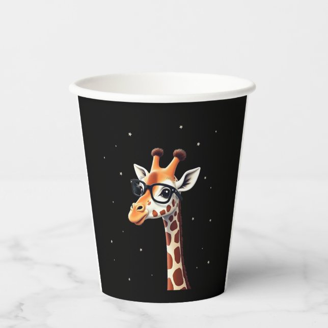 Good Time Hipster Giraffe T-Shirt Men's Women's Ch Pappbecher (Vorderseite)