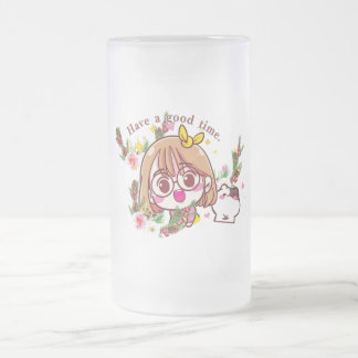 Good time of Beer Glass Mattglas Bierglas