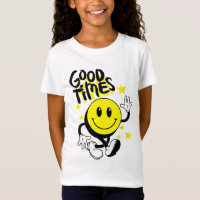 Good Times bedrucktes Mädchen-Feinjersey-T-Shirt