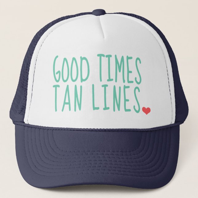 Good Times Tan Lines Summer casquettes filles (Devant)
