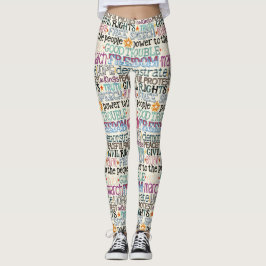 good trouble typography leggings