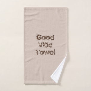 Good Vibes 3 Stück braun/bräunlich Handtuch Set