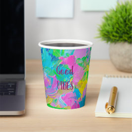Good Vibes bunt Pappbecher