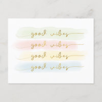 *good vibes* Carte postale Motivation Bonne humeur