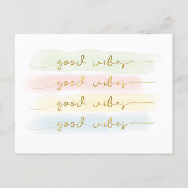 *good vibes* Carte postale Motivation Bonne humeur