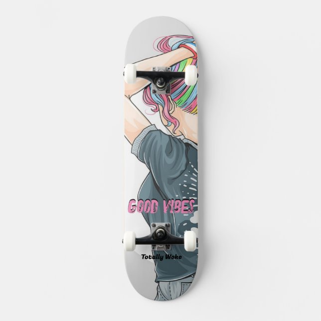 Good Vibes Custom Skateboard (Vorderseite)