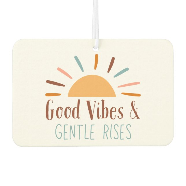 Good Vibes & Gentle Rises Boho Car Air Freshener Autolufterfrischer (Vorderseite)