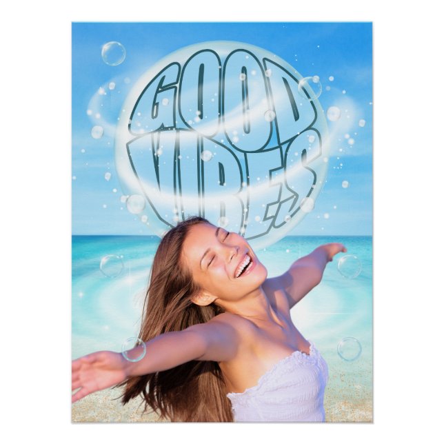 Good Vibes Inspiration Beach Poster (Vorderseite)
