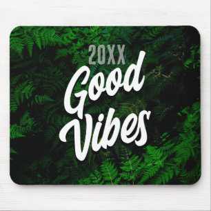 Good Vibes Jungle Green Desk Style Mousepad