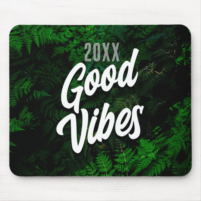 Good Vibes Jungle Green Desk Style Mousepad (Vorne)