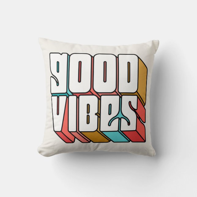 Good Vibes Kissen (Vorderseite)
