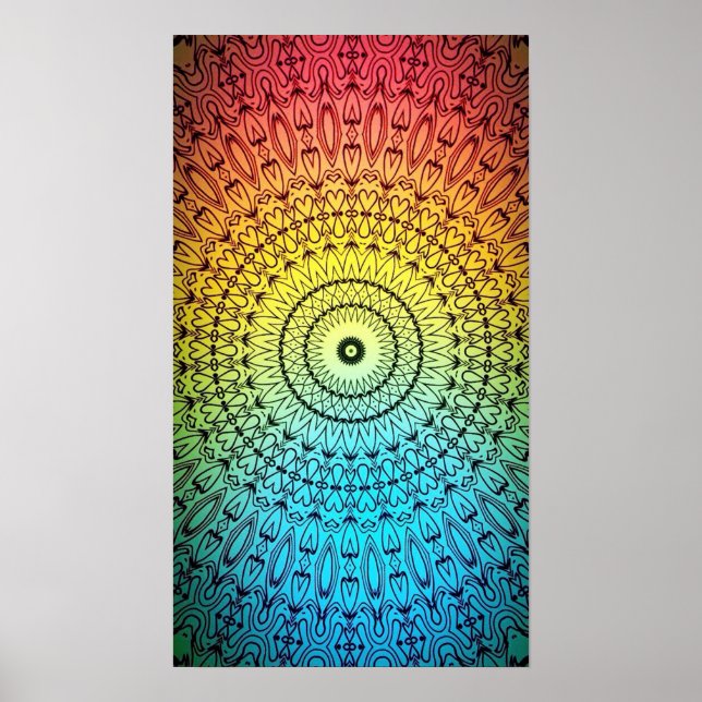 Good Vibes Mandala #5 Poster (Vorne)