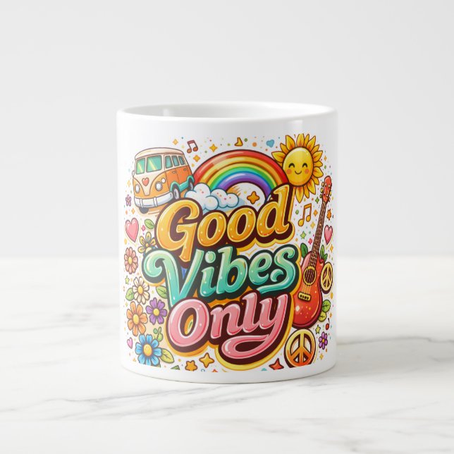 Good vibes mug Jumbo-Tasse (Vorderseite)
