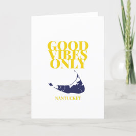 Good Vibes Nantucket Falted Card Dankeskarte