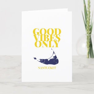 Good Vibes Nantucket Falted Card Dankeskarte