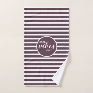 Good Vibes nur Lila White Typografy Übung Handtuch