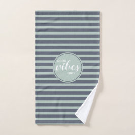 Good Vibes Only Blue & Green Typografy Übung Handtuch