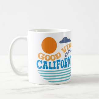 Good Vibes Only California Mug – Retro Sunset Beac Kaffeetasse