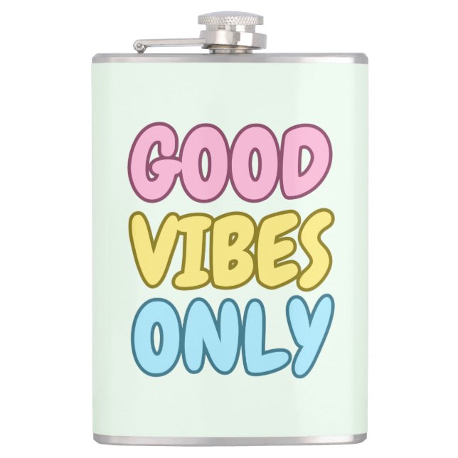 Good Vibes Only Flasche Flachmann (Vorderseite)