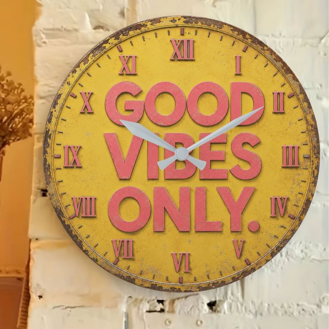 Good Vibes Only Große Wanduhr (Von Creator hochgeladen)