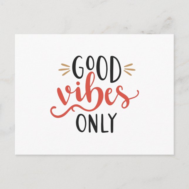 Good vibes only postkarte (Vorderseite)