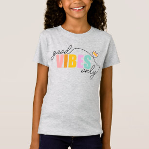 Good Vibes Only Rainbow Heart T-Shirt
