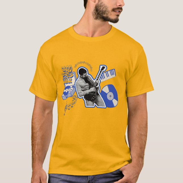 Good Vibes Only - Retro Funk Music Art T-Shirt (Vorderseite)
