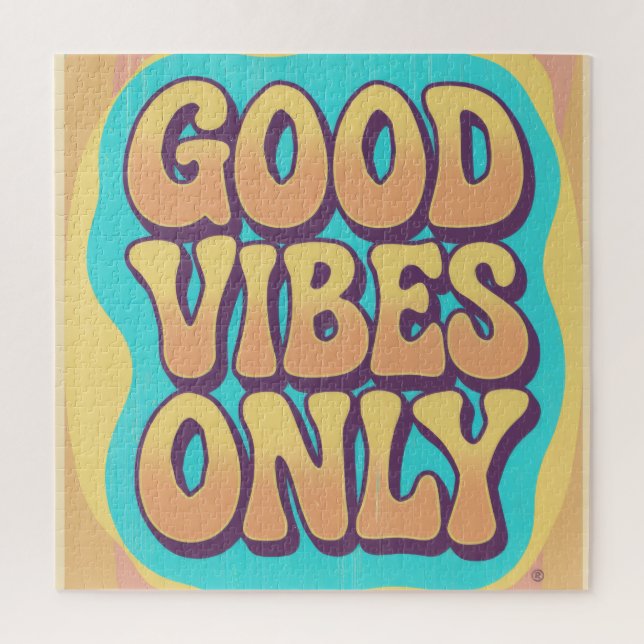 Good vibes only retro groovy style (Vertikal)