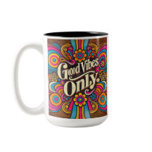 Good Vibes Only Retro Psychedelic