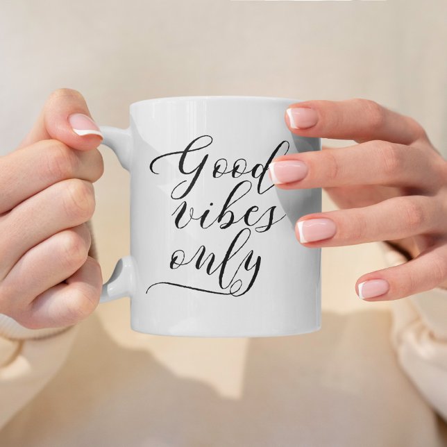 Good Vibes Only - Skripttypografie Kaffeetasse (Von Creator hochgeladen)