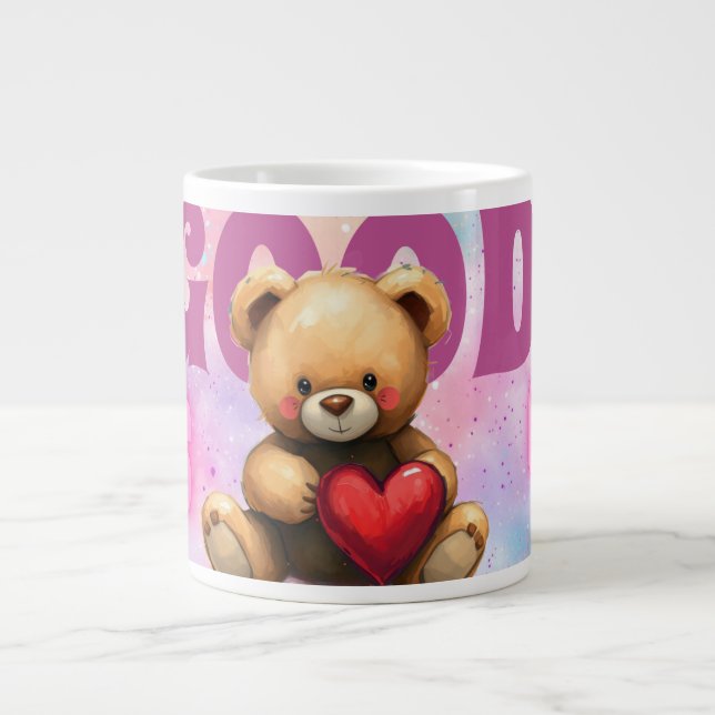 Good Vibes Only Teddy Bear Jumbo Mug Jumbo-Tasse (Vorderseite)