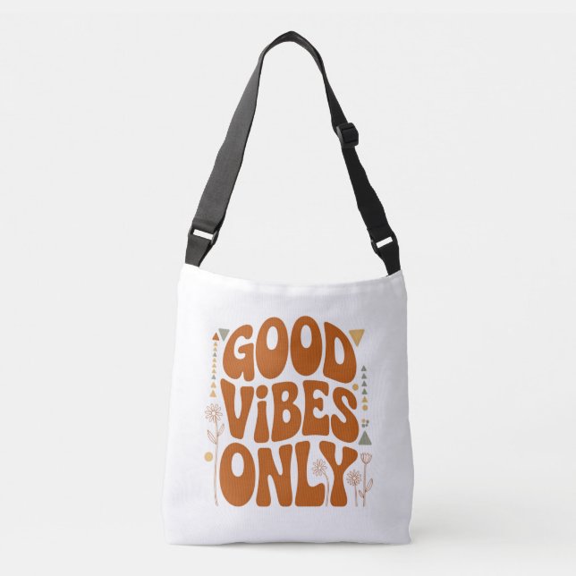 Good Vibes Only  Tragetaschen Mit Langen Trägern (Vorderseite)