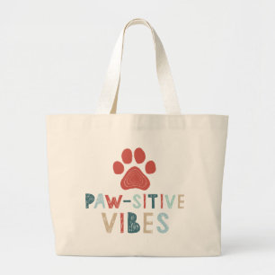 Good Vibes Positive Energie Paw-sitive Vibes Funny Jumbo Stoffbeutel