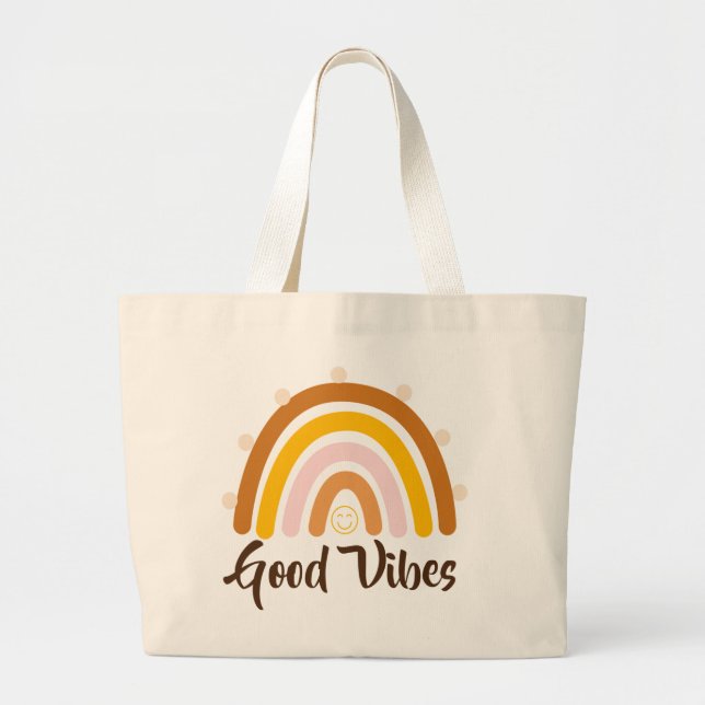 Good Vibes - Rainbow Good Vibes Jumbo Stoffbeutel (Vorne)